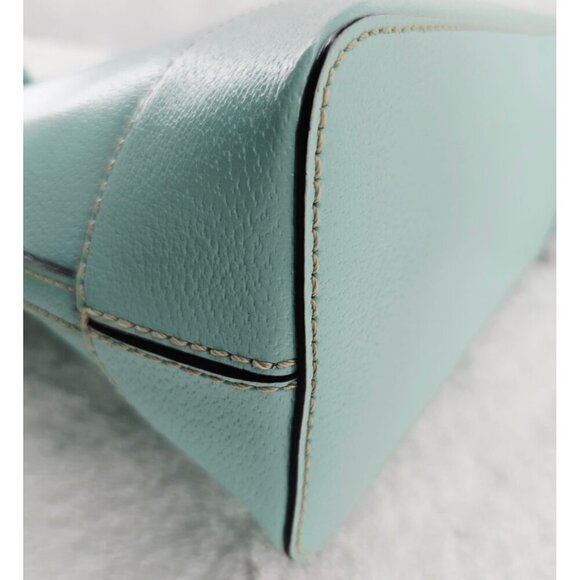 KATE SPADE Wellesley Rachelle Turquoise Texturedt Leather Domed Satchel Handbag - Picture 10 of 16